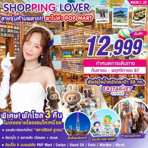 KR28.1 ทัวร์เกาหลี โซล (SHOPPING LOVER) [OCT-NOV] 5วัน 3คืน บิน EASTAR JET