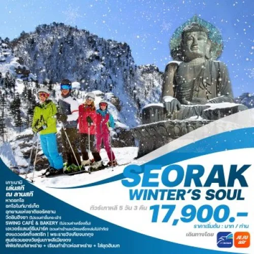 SWS2024 ทัวร์เกาหลี โซล เกาะนามิ (SEORAK WINTER'S SOUL) [NOV24-MAR25] 5วัน 3คืน บิน JEJU AIR